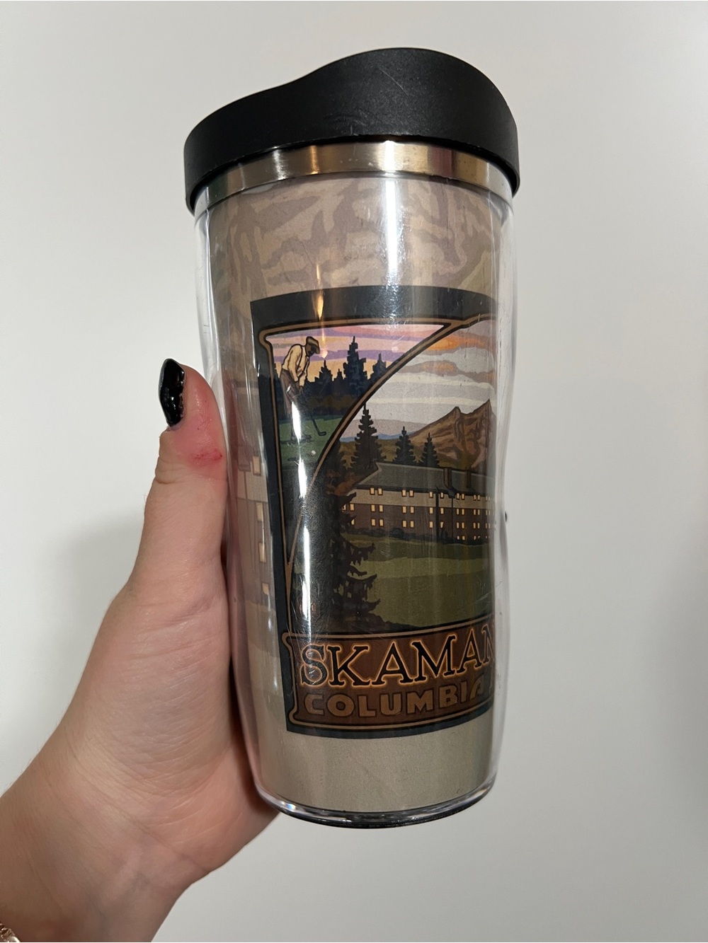 Double-walled Thermos with Tervis Lid Skamania Lodge Columbia River Gorge